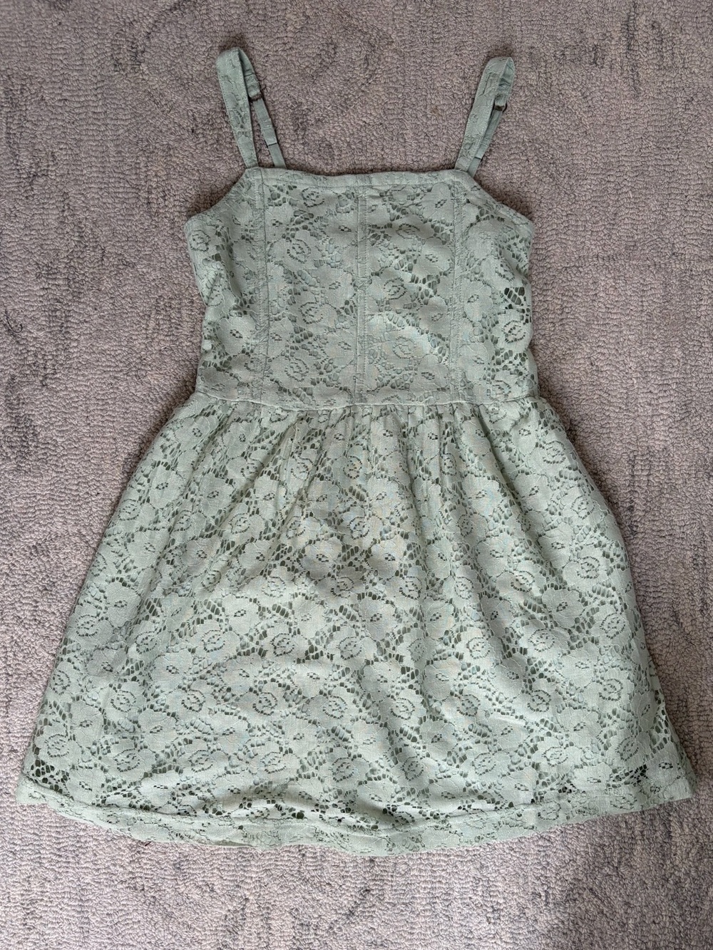Abercrombie Kids Sage Green Lace Dress NWT Size 11/12 - Picture 3 of 9
